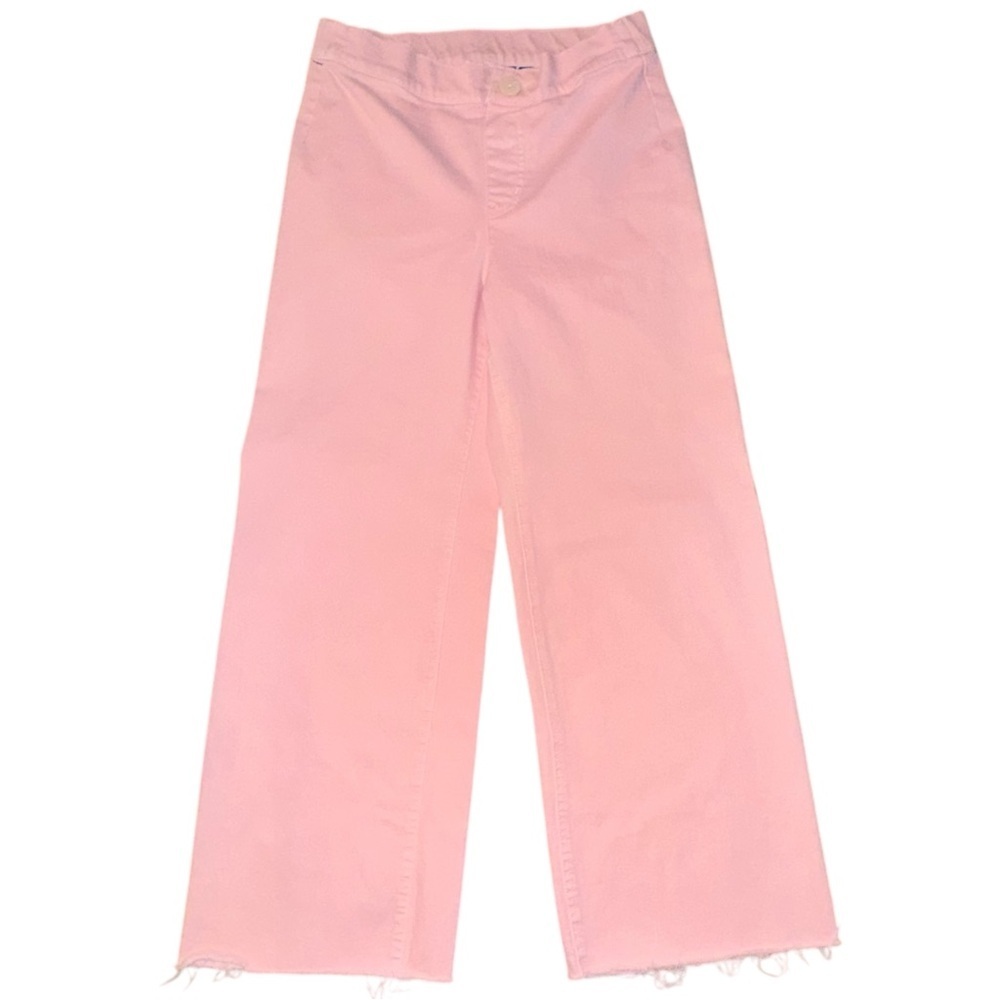 Isaac Mizrahi Live! Size 4 Tall Blush True Denim Wide Leg Ankle Pull On Jeans